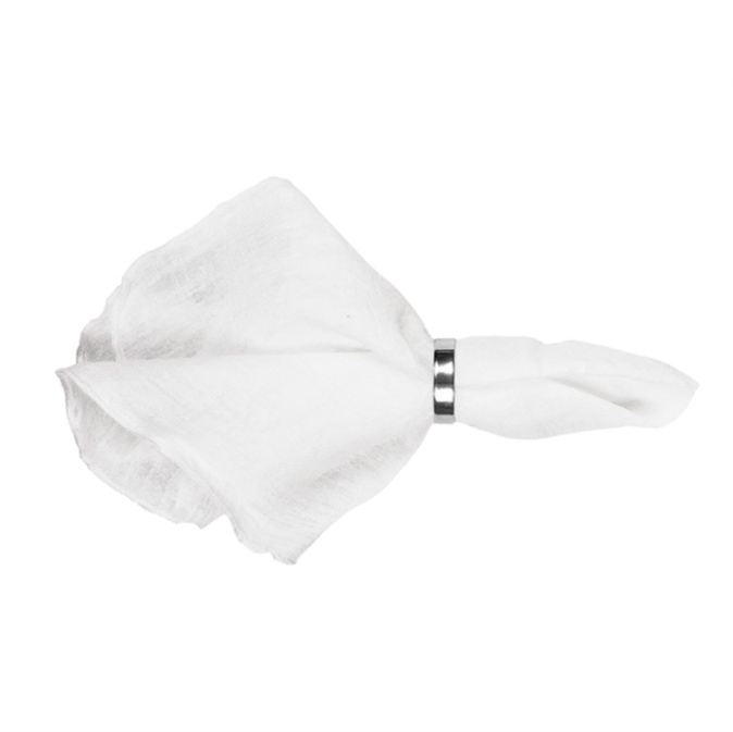 Add a touch of elegant style to your table setting, with these quality eco friendly 'Gracie' napkins, from Danish homeware brand Broste Copenhagen.  The napkins are made of 100% linen and feature a white overlocked edging.  Dimensions: 45cm square  Colour: white  Set of four. Matching linen tablecloth available on request.