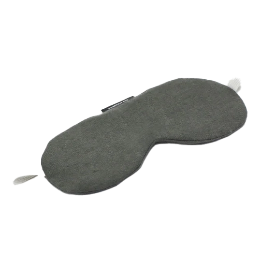 Linen eye mask charcoal green with envy nz