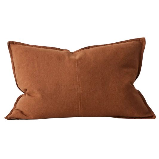 Como linen cushion cover 60x40cm tobacco