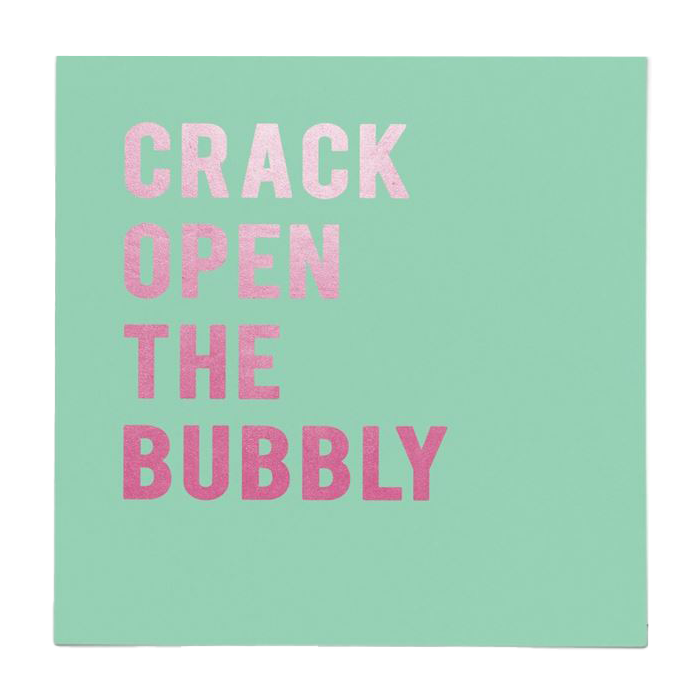 Crack open the bubbly card