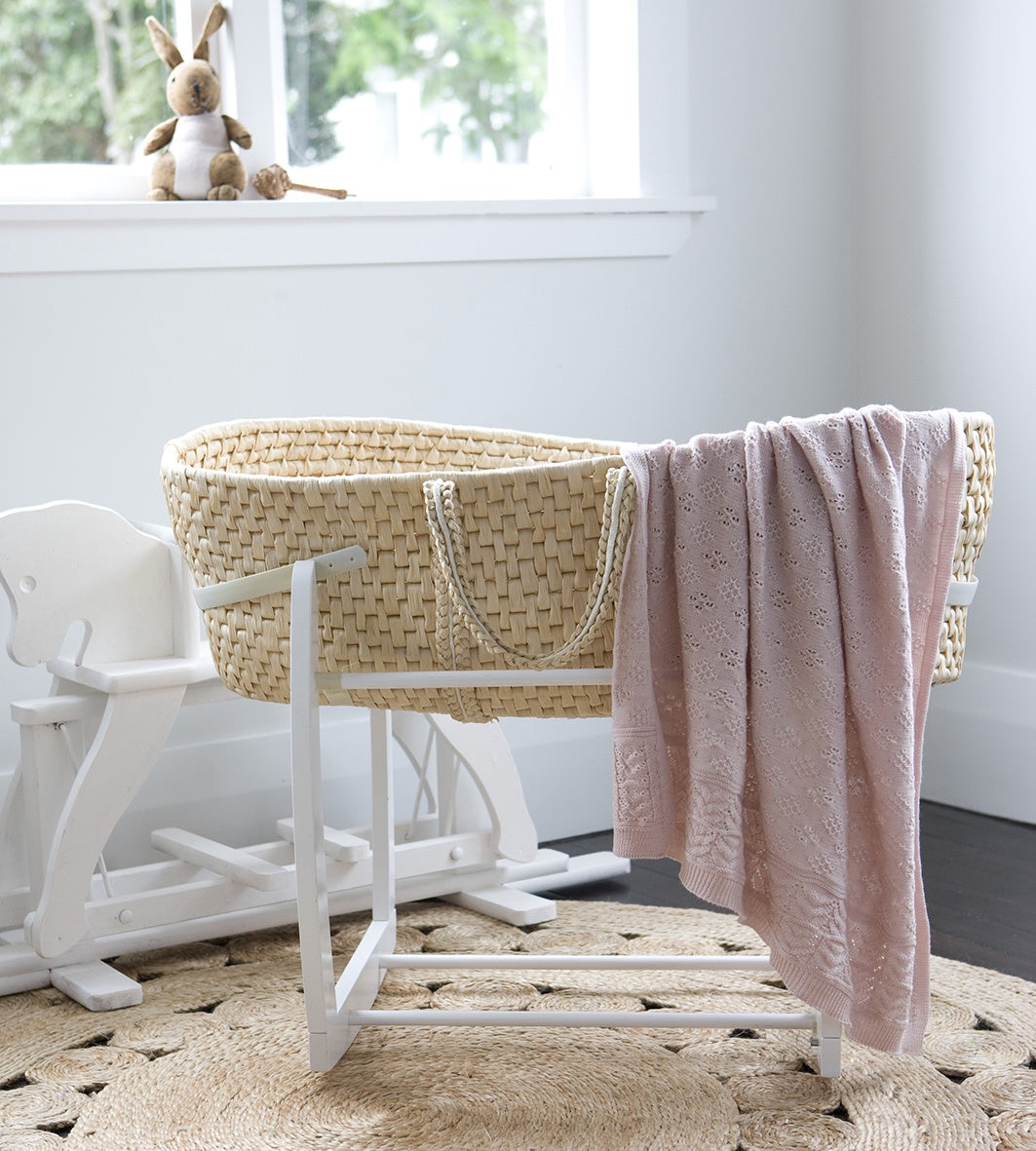 Dusky pink hot sale baby blanket