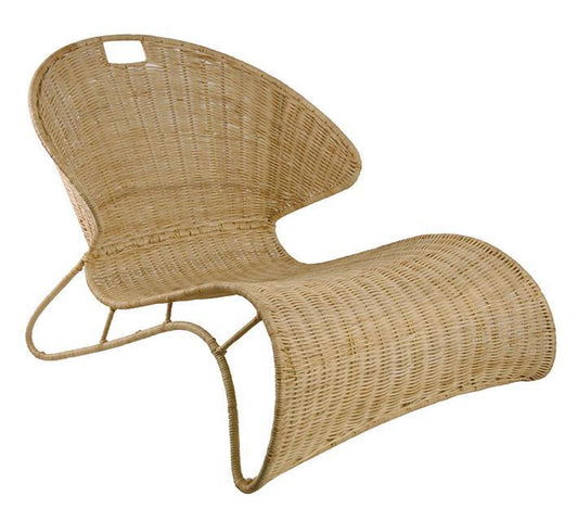 Low outdoor 'rattan look' chair