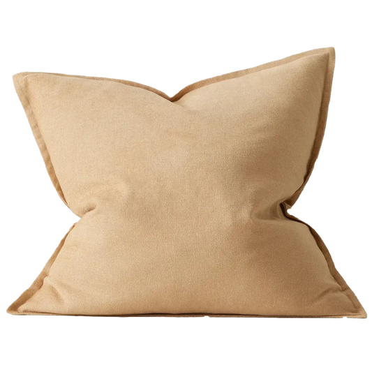 Fiore linen blend cushion cover 50cm honey