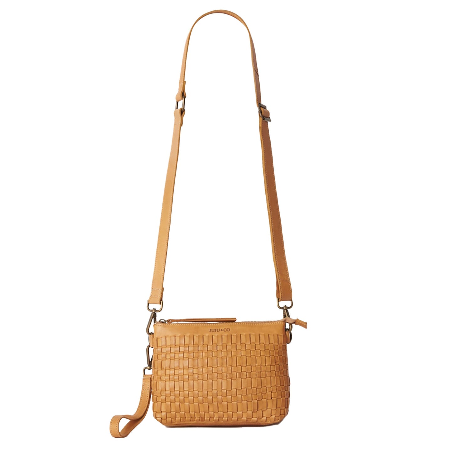 Juju & Co woven pouch bag natural