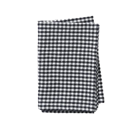 Gingham washed cotton tea towel navy – green with envy nz