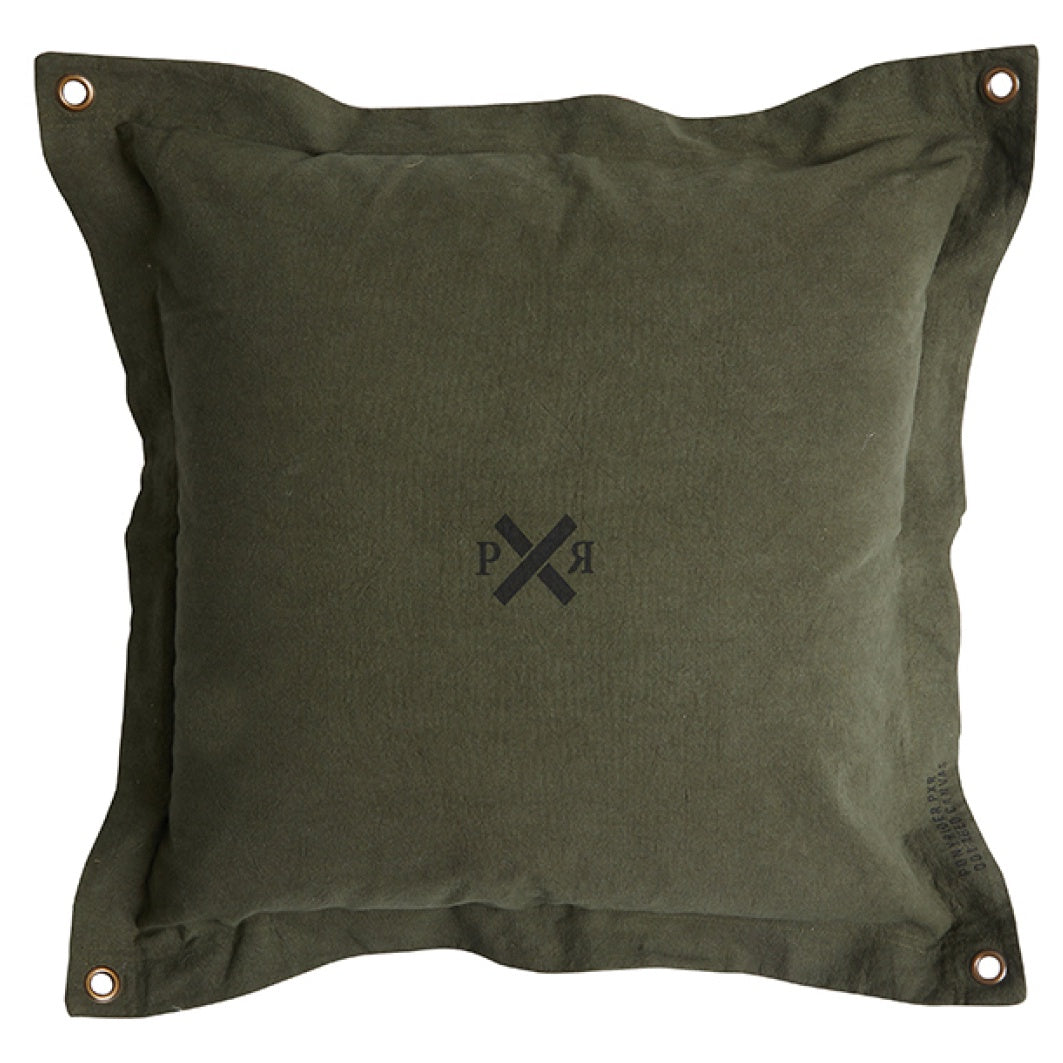 Pony Rider canvas cushion cover 60cm olive