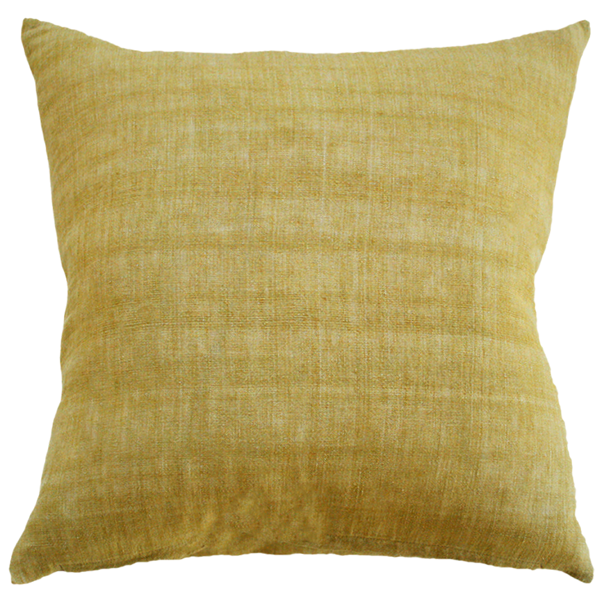 Indira linen cushion ochre 55cm