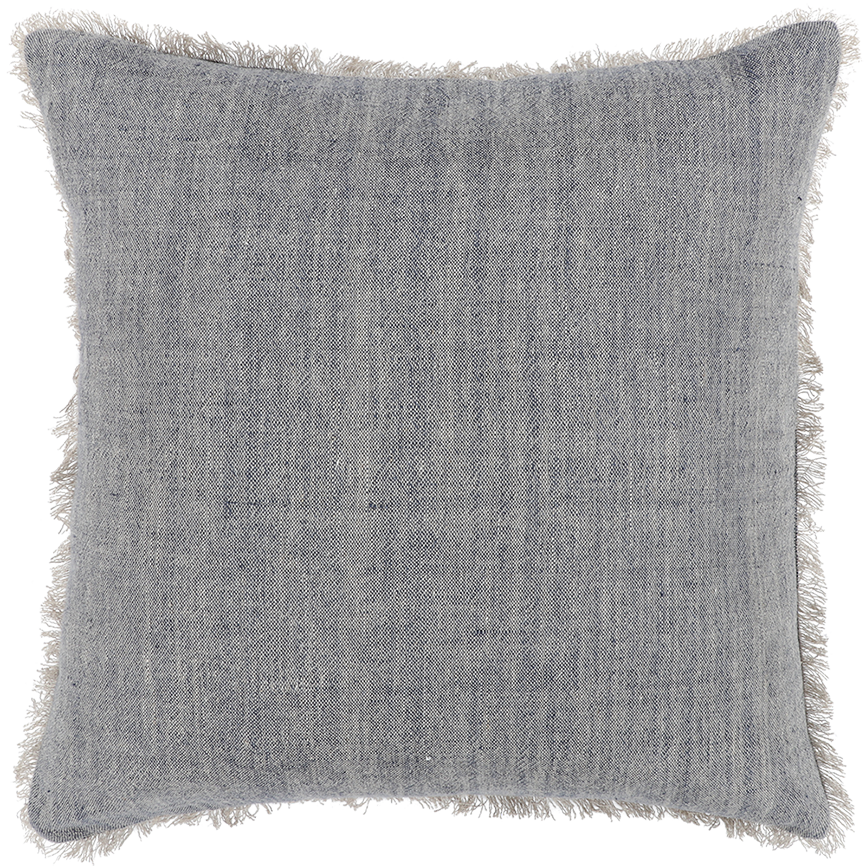 Keaton linen cushion cover navy 55cm