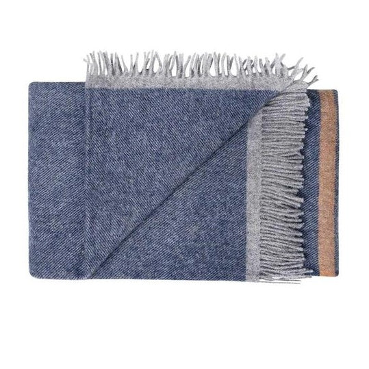 Lumsden wool blanket navy 140 x 240cm