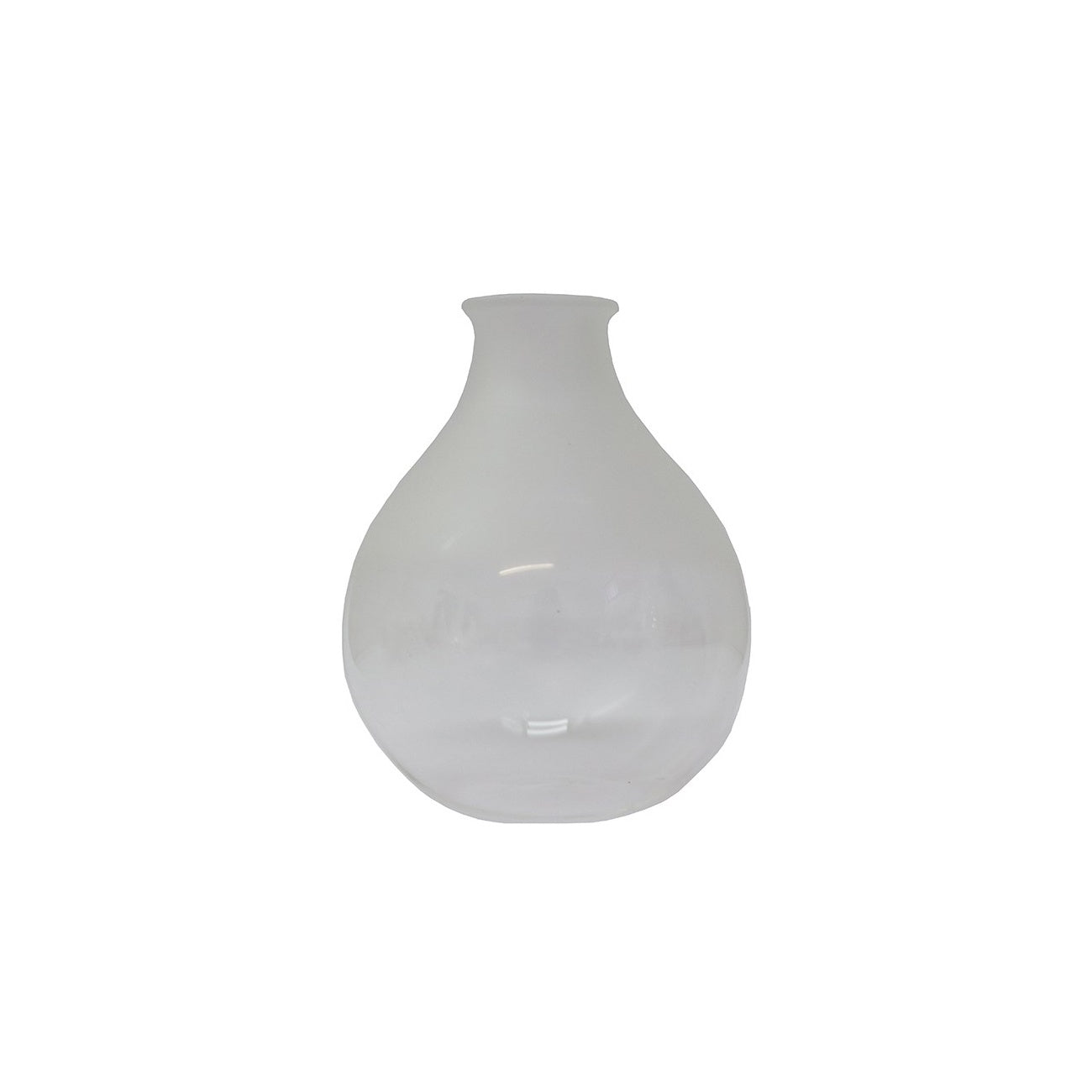 Mini glass bud vase frosted white 10cm