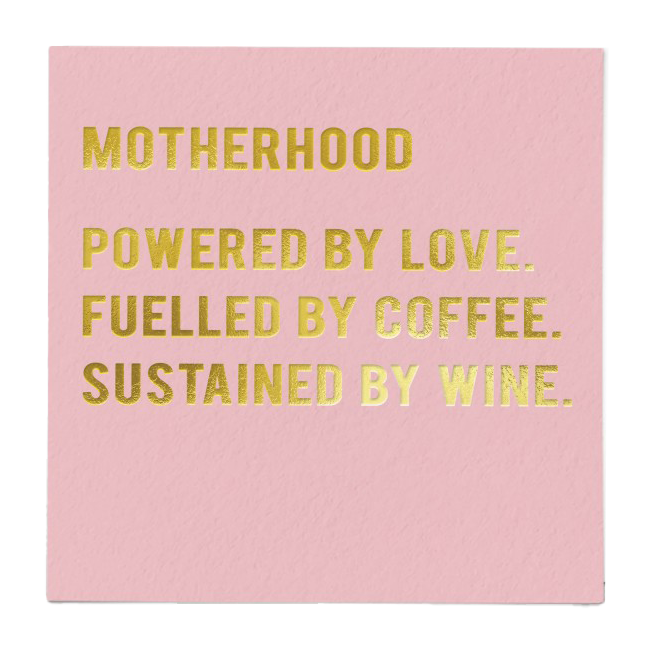 Motherhood powered by love card