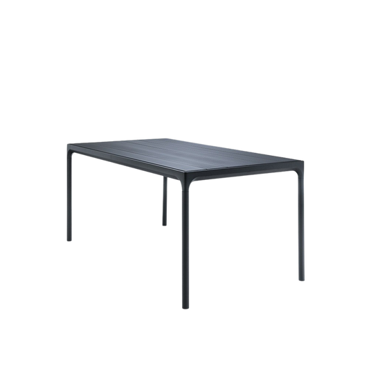 Outdoor aluminium dining table black