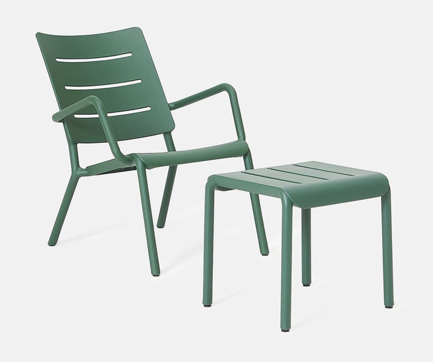 Otto outdoor lounger chair green