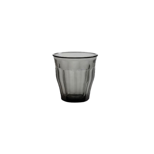 Duralex glass tumbler smokey grey