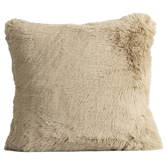 Faux fur cushion cover caramel 47cm