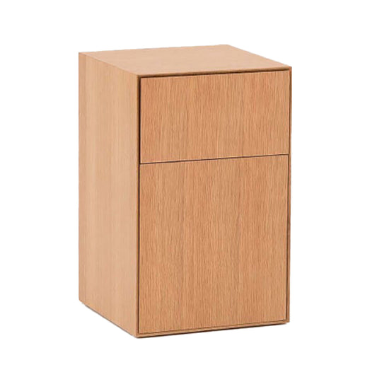 Plinth oak bedside cabinet natural