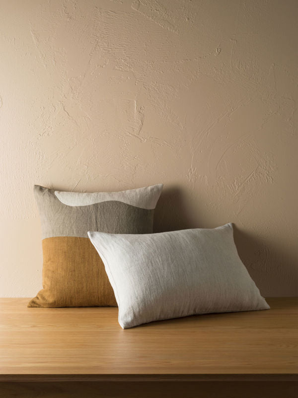 Linen jute cushion cover natural 40x60cm
