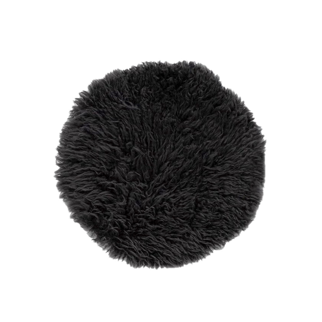 Shaggy NZ wool seat cover round