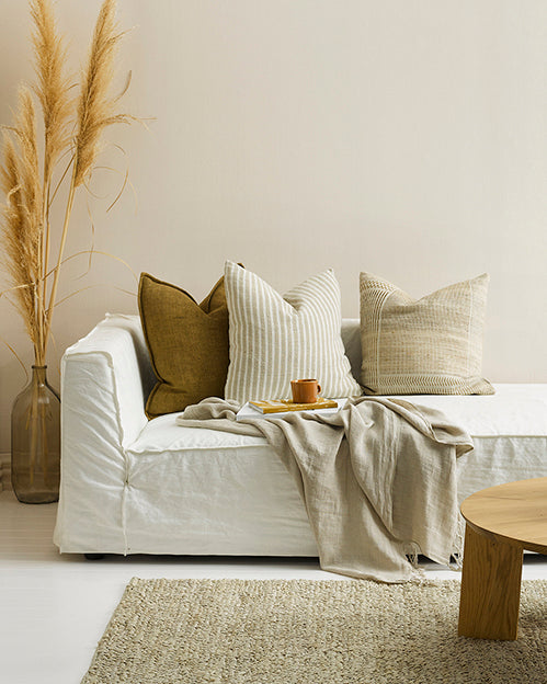 Spencer linen cushion cover natural 50cm