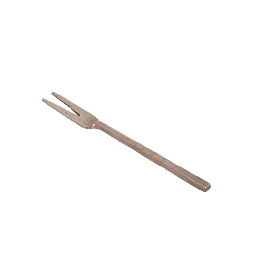 Tapas fork with square handle 13cm brass