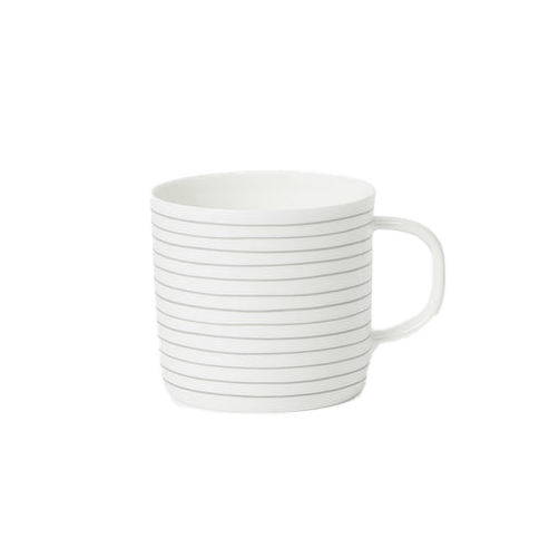 Striped porcelain cup grey