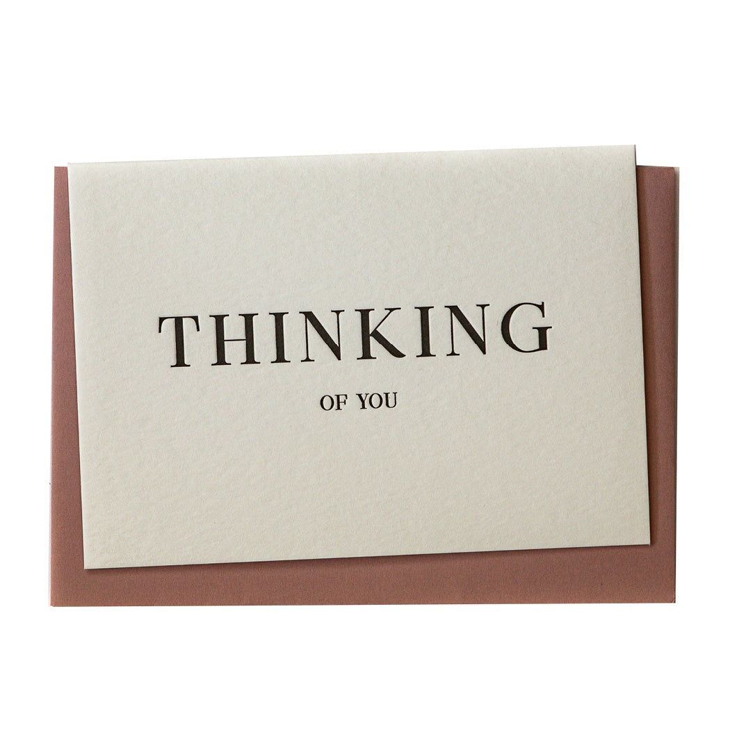 Thinking of you letterpress card