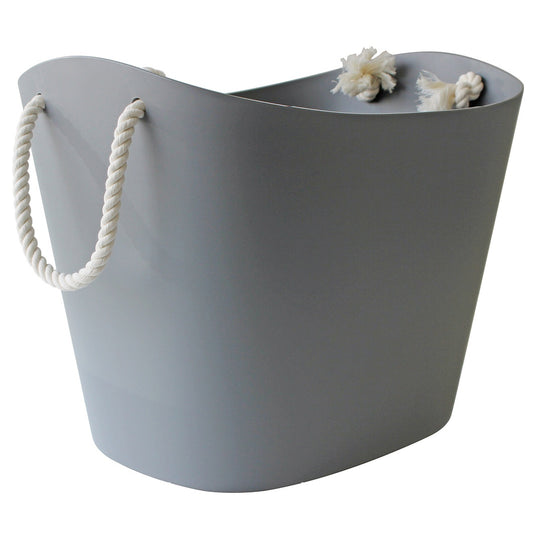 Tub with rope handles large grey 38 litres