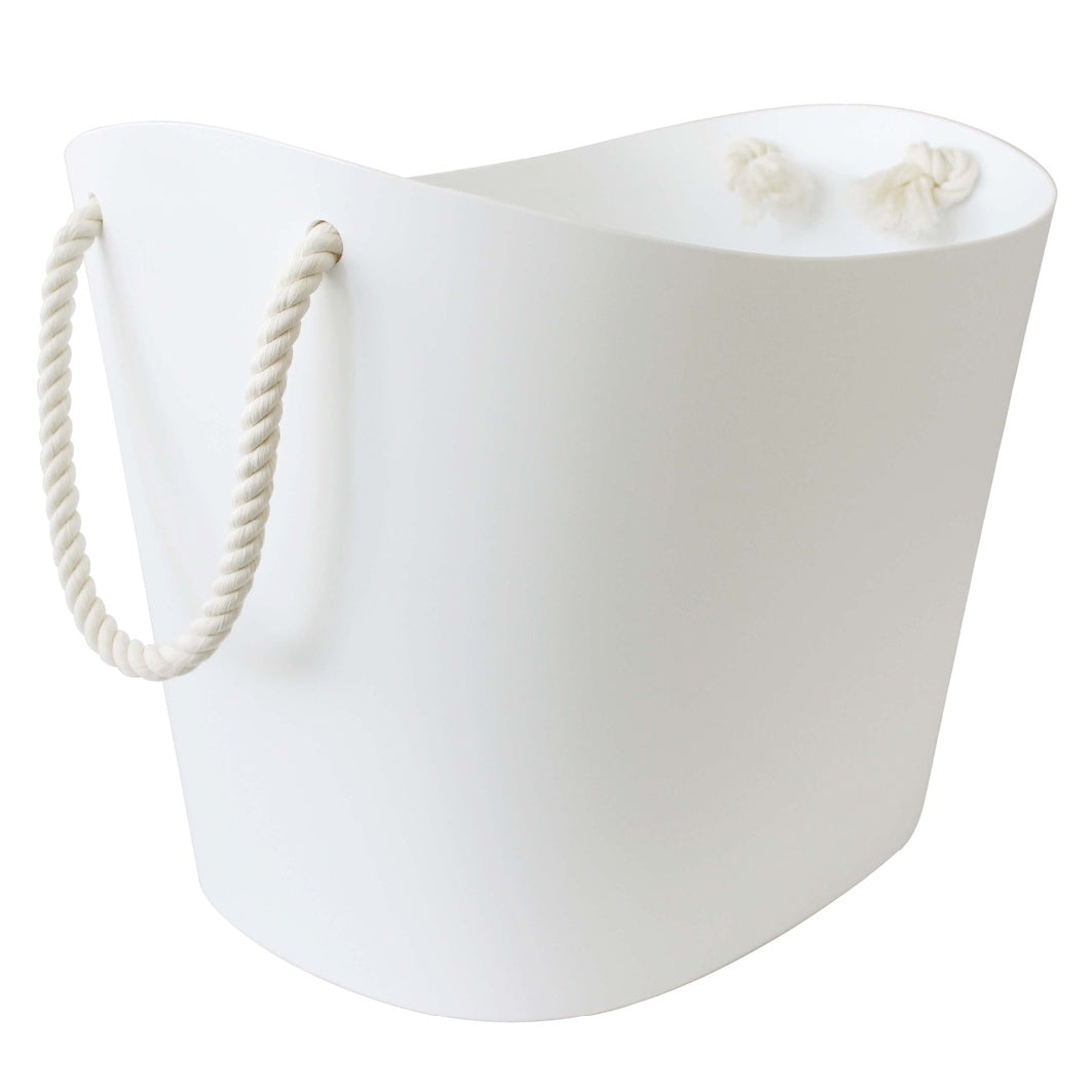 Tub with rope handles large white 38 litres