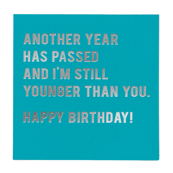 Another year has passed card